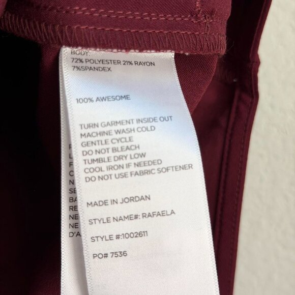 Figs Rafaela Oversized Scrub Top in Burgundy, Size X-Large - Picture 9 of 10